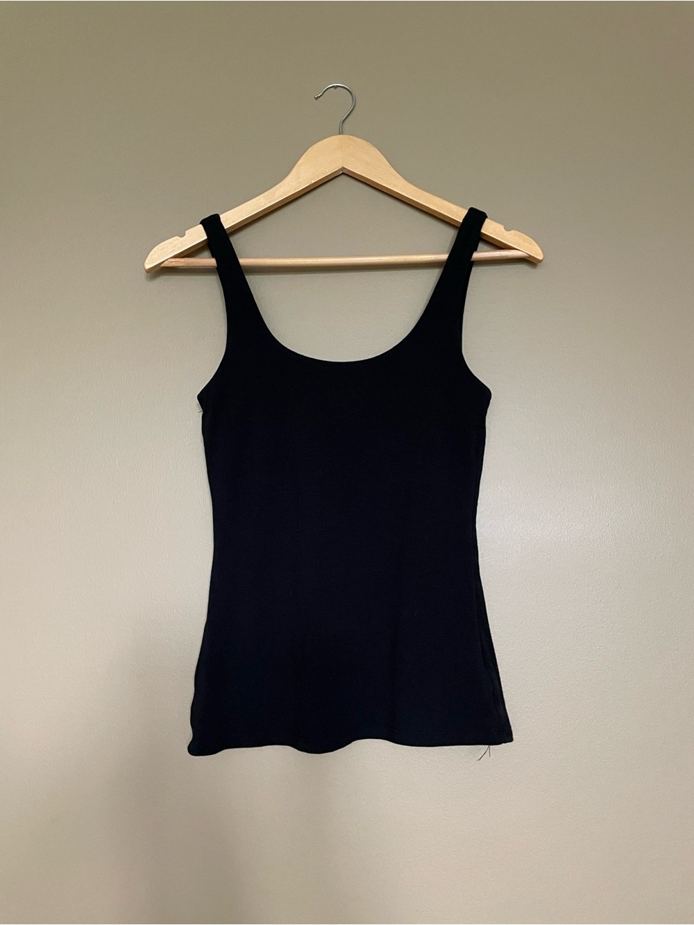 {Express} XS Black Scoop Neck Double Layer Tank Top Camisole